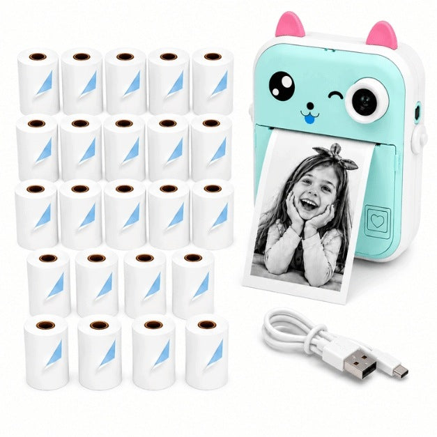 PRINT CAMERA MINI THERMAL PRINTER FOR CHILDREN 23 SELF-ADHESIVE ROLLS
