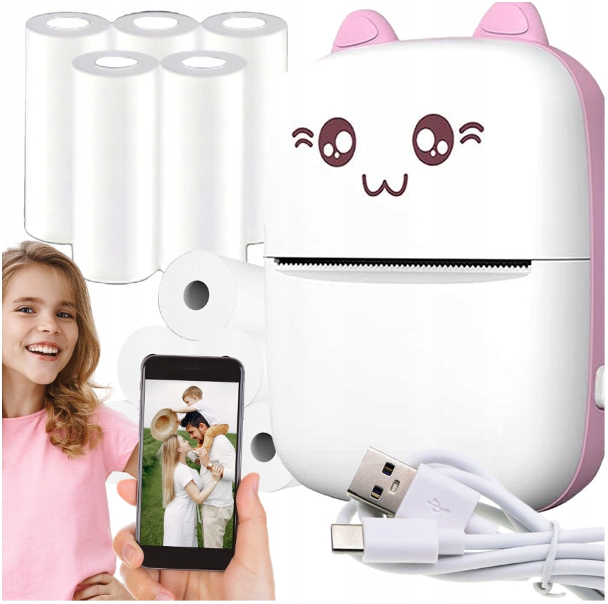 PRINTER THERMAL PRINTER FOR CHILDREN instant mini camera + 11 rolls