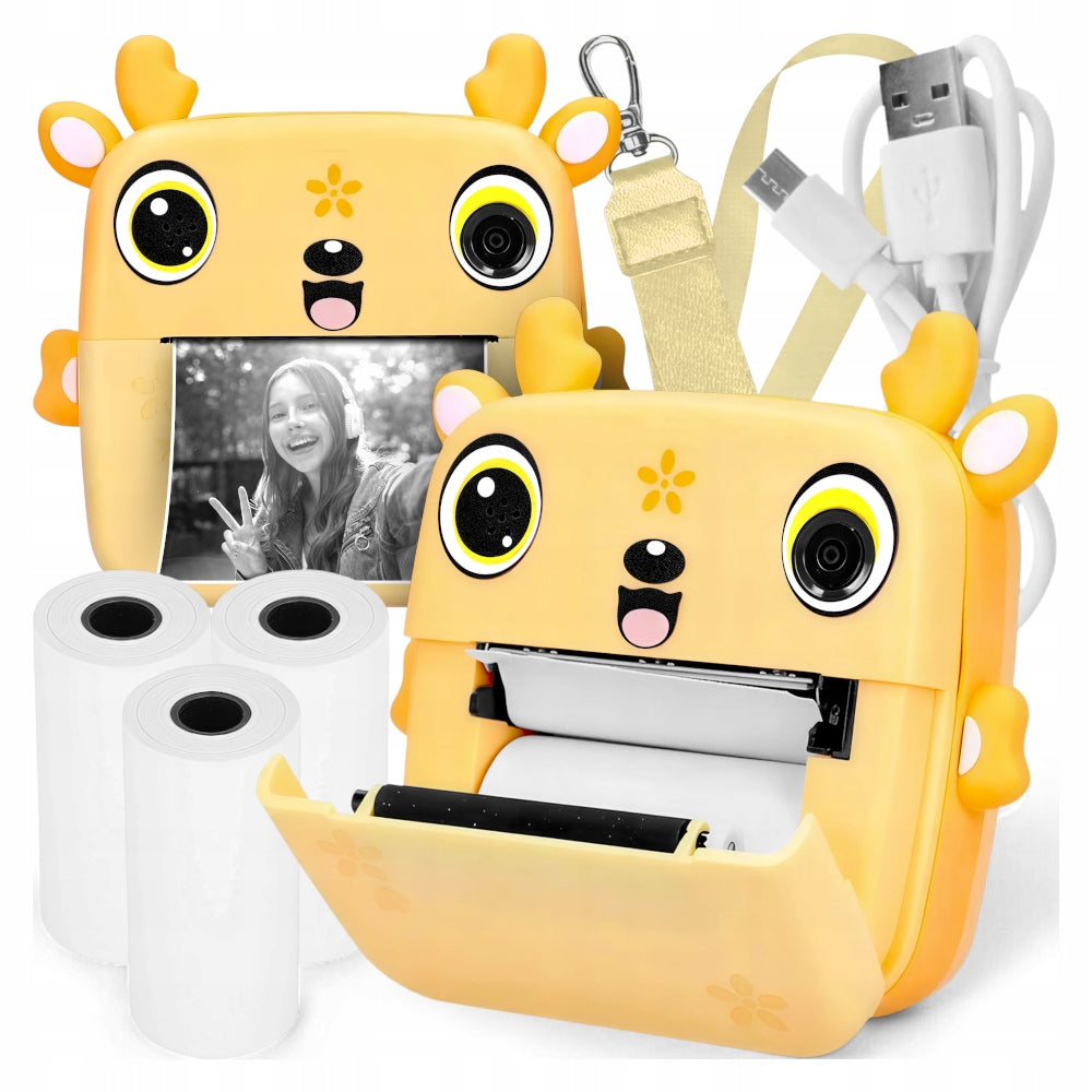 PRINTING 3.0 PRO YELLOW DEER MINI CAMERA THERMAL PRINTER 3 ROLLS FREEBIE