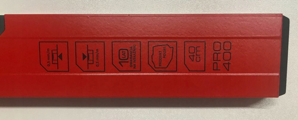 PRO Aluminium level red PRO400 40cm Manufacturer code 3-01-01-G1-040