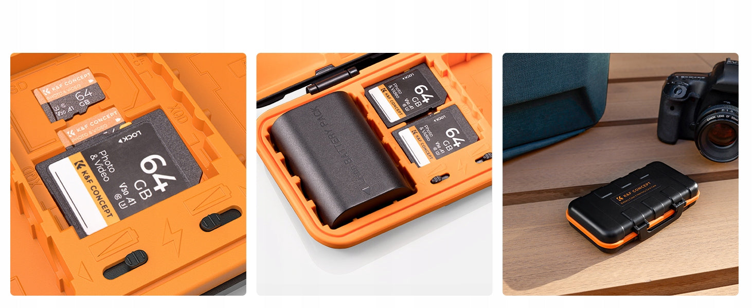 PRO Case Battery Cover Batteries Memory Cards For Camera Manufacturer K&F CONCEPT