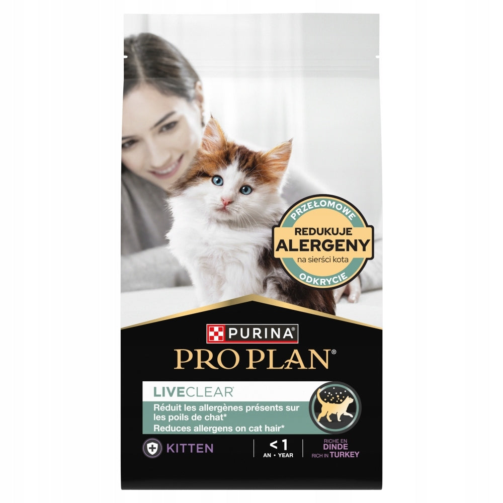 PRO PLAN LiveClear Turkey-rich kitten food 1,4 kg Packaging status original