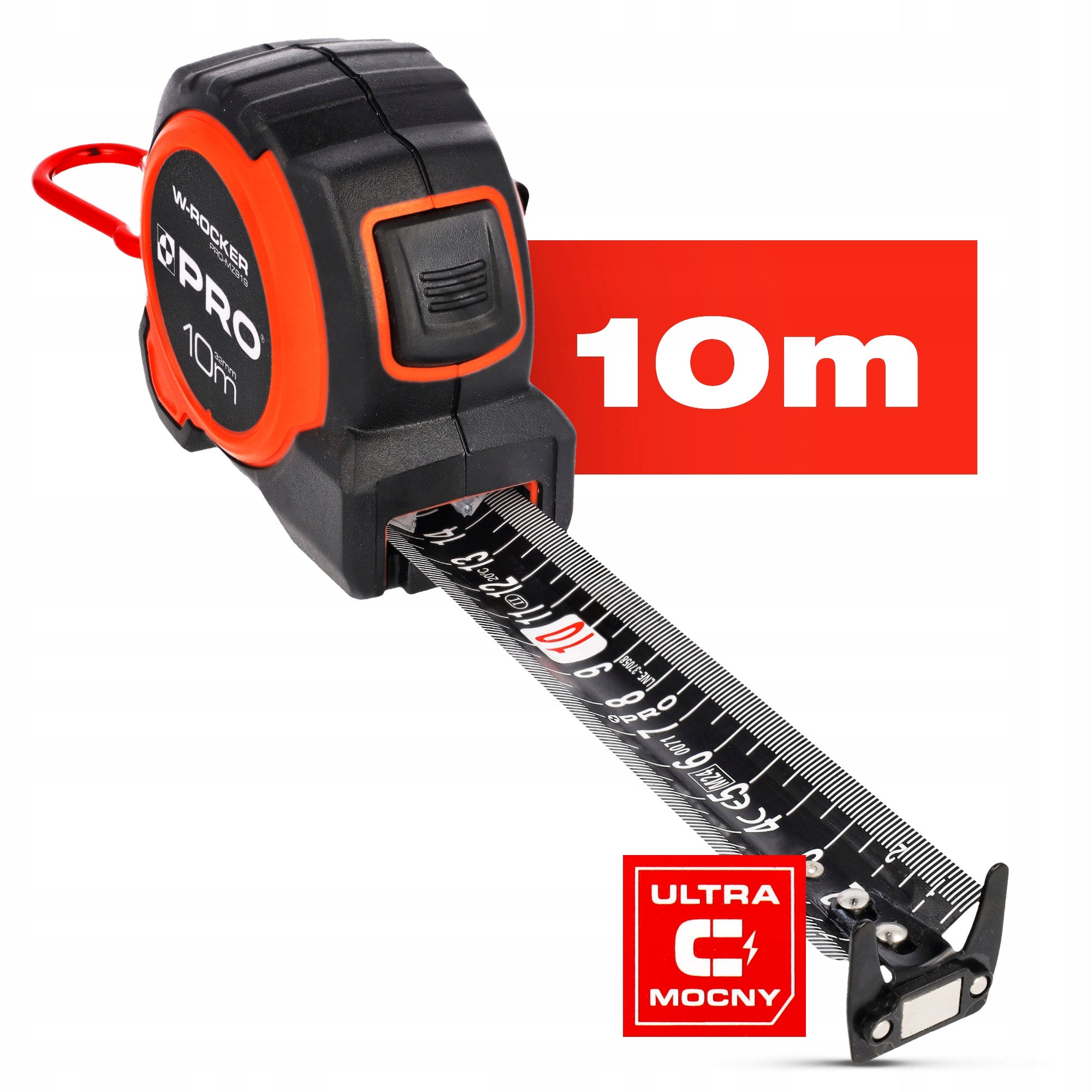 PRO W-ROCKER 10 m x 32 mm SUPER DURABLE RETRACTABLE MEASURE 10mb Kind measuring tape