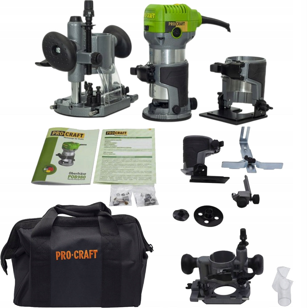 PROCRAFT Network edge milling machine 6/8 mm 710W speed control POB980