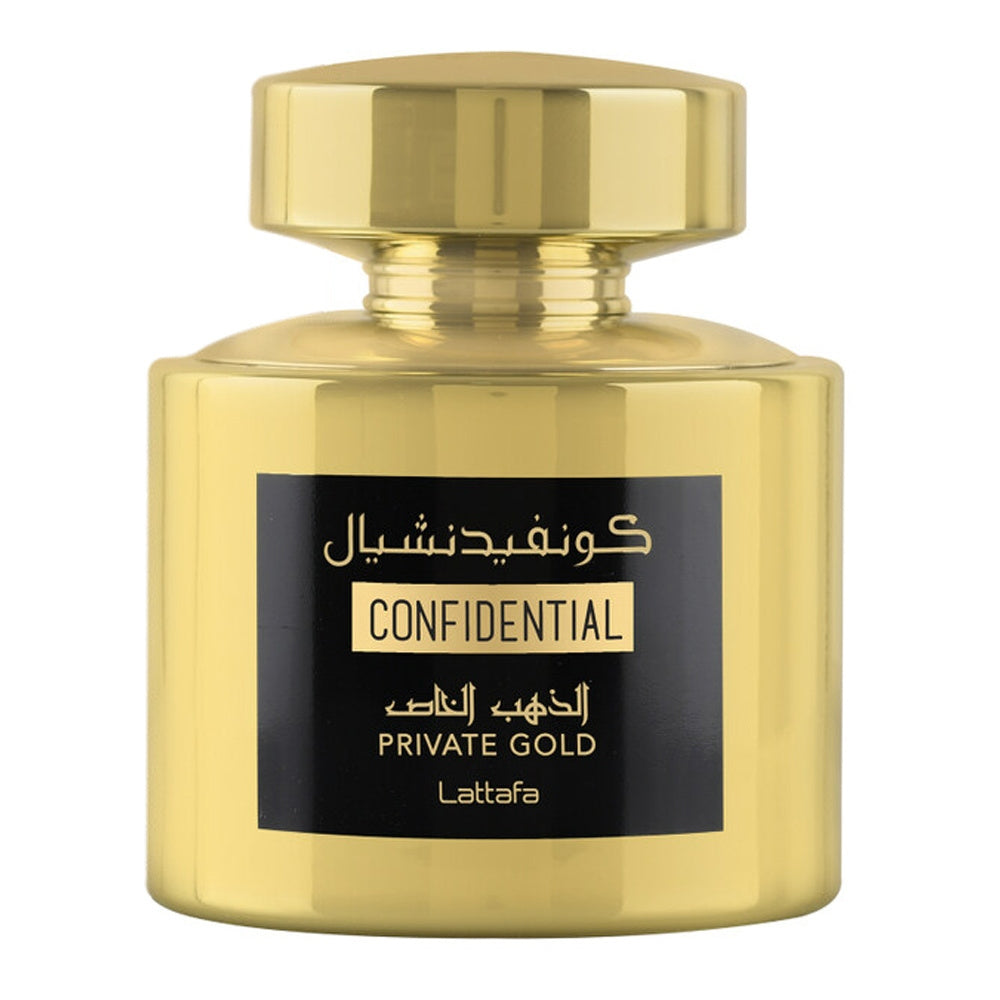 PRODUCT LATTAFA CONFIDENTIAL PRIVATE GOLD 100ML EDP Manufacturer code 6291107459707