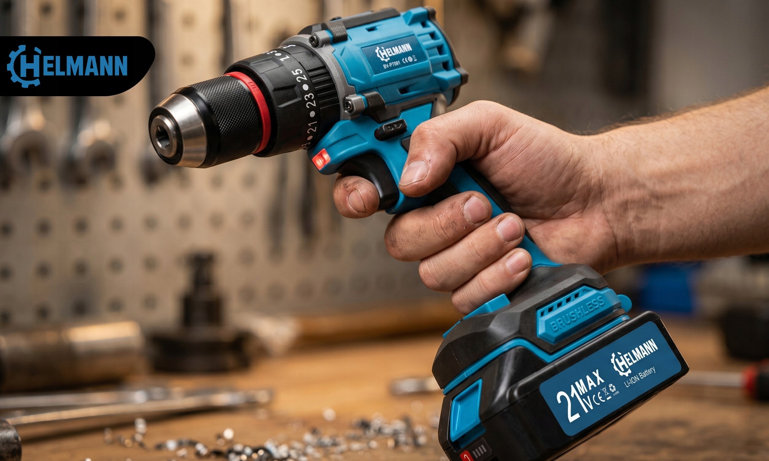 PROFESSIONAL 2AKU 4Ah 21V CORDLESS DRILL DRIVER IMPACT STRONG Packaging status original