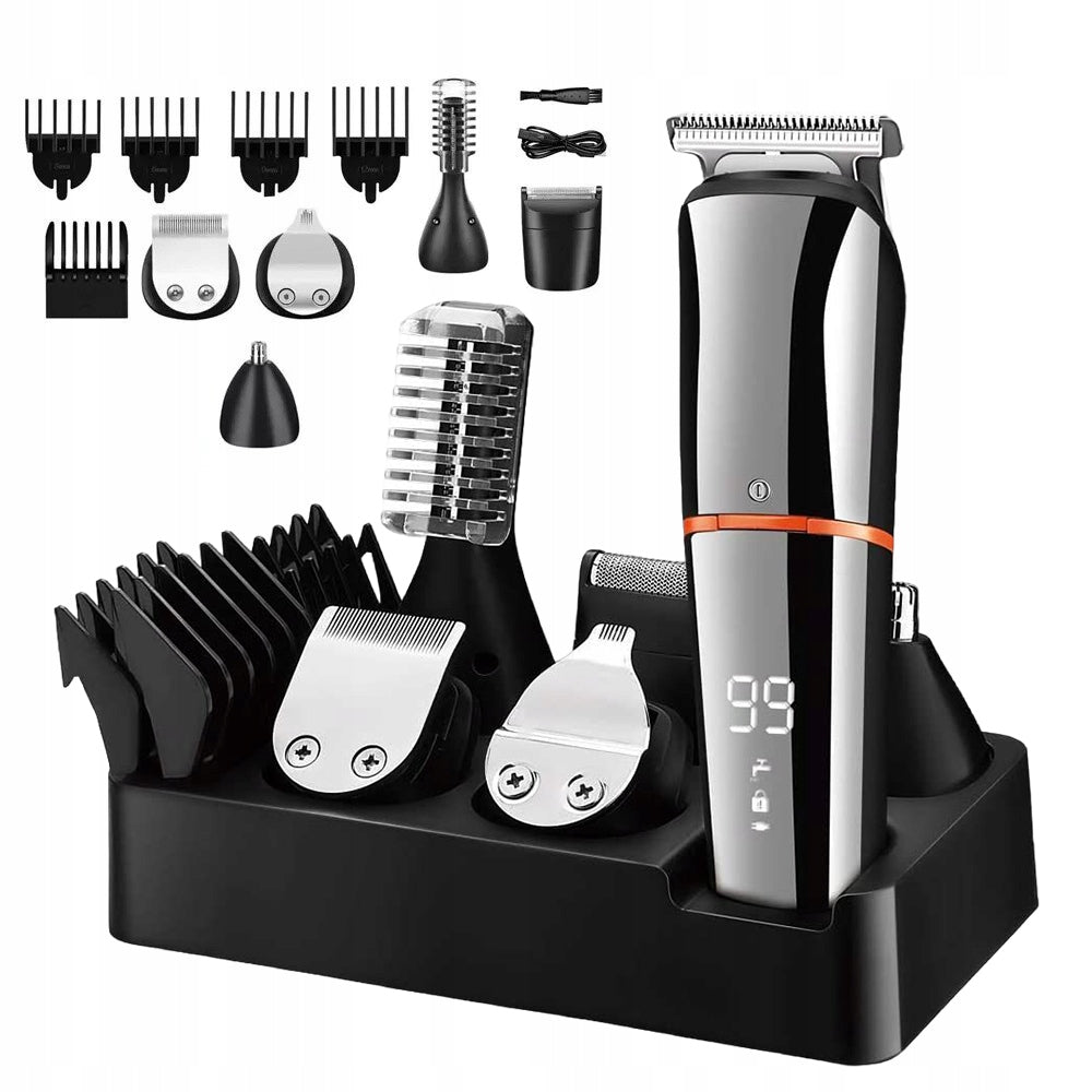 PROFESSIONAL 6IN1 TRIMMER WITH TITANIUM BLADES WATER PROOF LED Manufacturer code ASD124 MASZYNKA DO GOLENIA WŁOSÓW