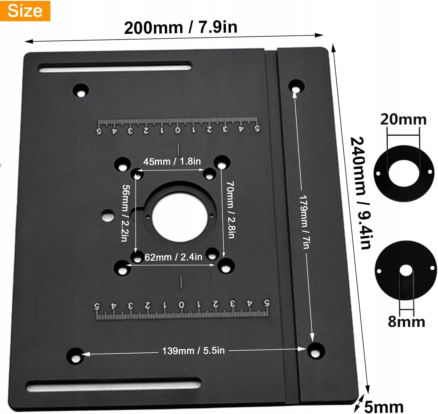PROFESSIONAL ALUMINUM PLATE FOR MILLING TABLE WITH MITER GUIDE AND FENCE Packaging status original