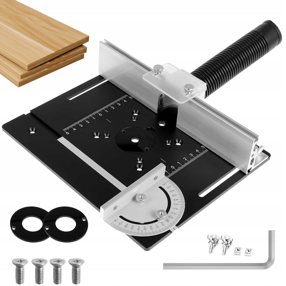 PROFESSIONAL ALUMINUM PLATE FOR MILLING TABLE WITH MITER GUIDE AND FENCE
