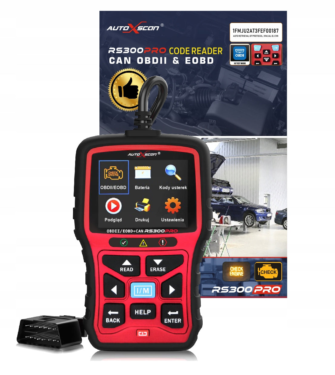 PROFESSIONAL DIAGNOSTIC TESTER RS300PRO Polish ALL CARS EAN (GTIN) 6972039820000
