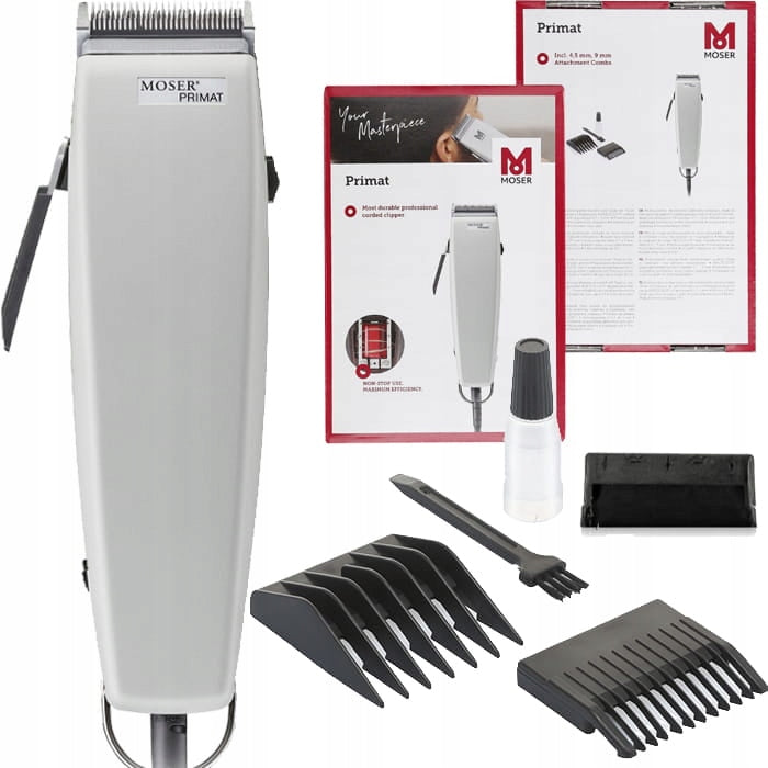 PROFESSIONAL HAIR CLIPPER MOSER 1230-0051 PRIMAT ASH - CAPS