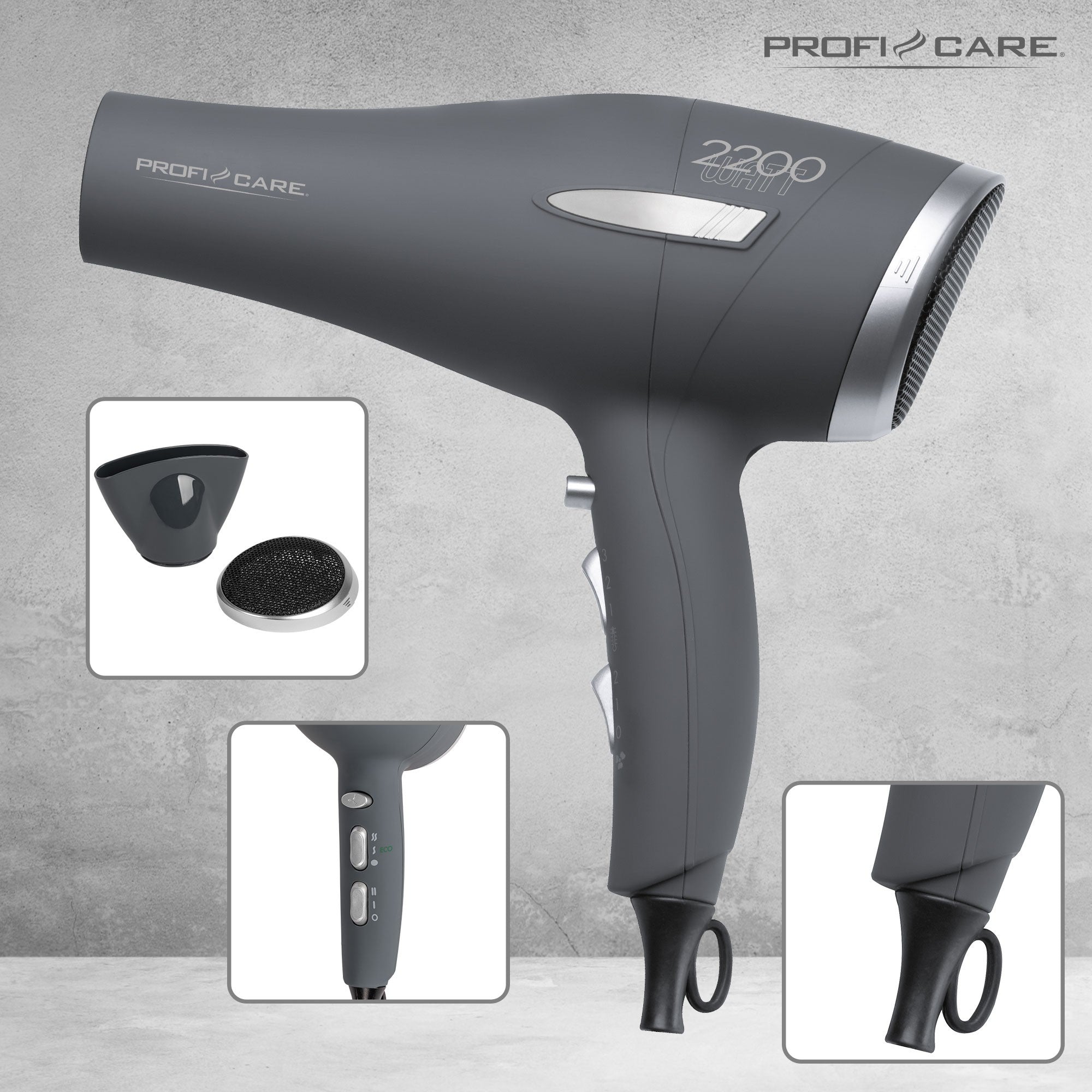 PROFESSIONAL HAIR DRYER PROFICARE PC-HT Packaging status original