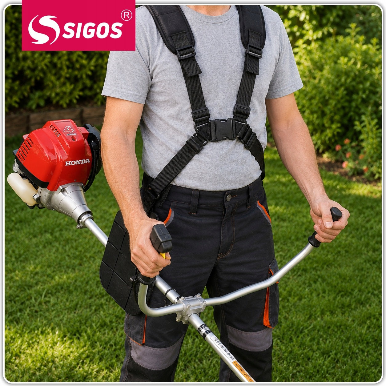 PROFESSIONAL HARNESS FOR COMBUSTION SCYTHE TRIMMER BELTS HARNESS ADJUSTABLE Packaging status original
