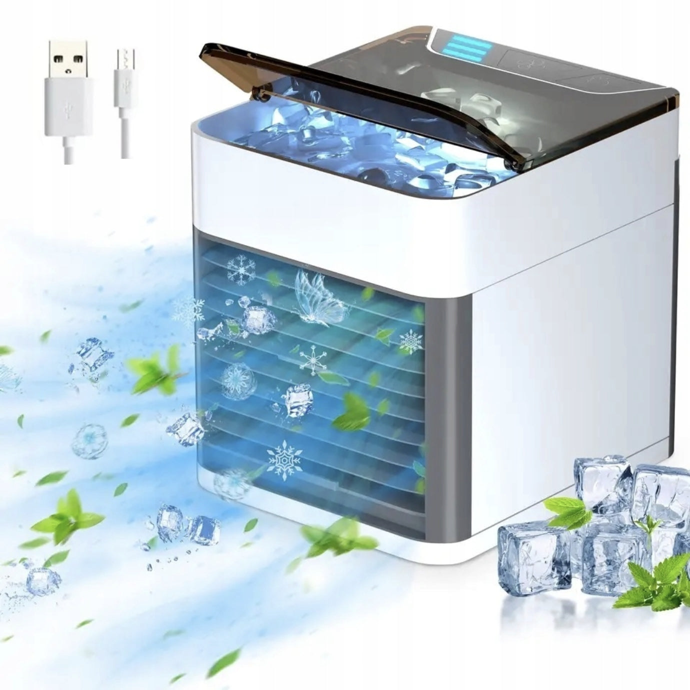 PROFESSIONAL HOME PORTABLE AIR CONDITIONER FOR WATER AND ICE Manufacturer code Klimatyzator domowy do pokoju sypialni biura