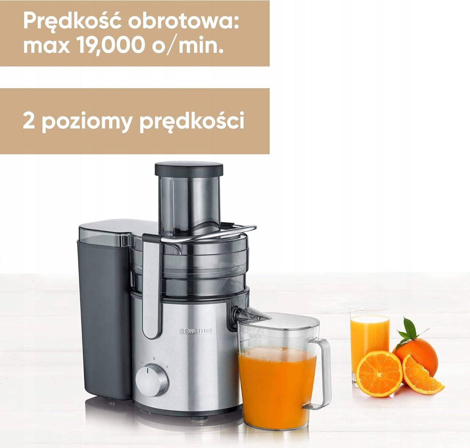 PROFESSIONAL JUICER 800W STAINLESS STEEL LARGE HOLE 7CM QUIET OPERATION Manufacturer code 5907092196398
