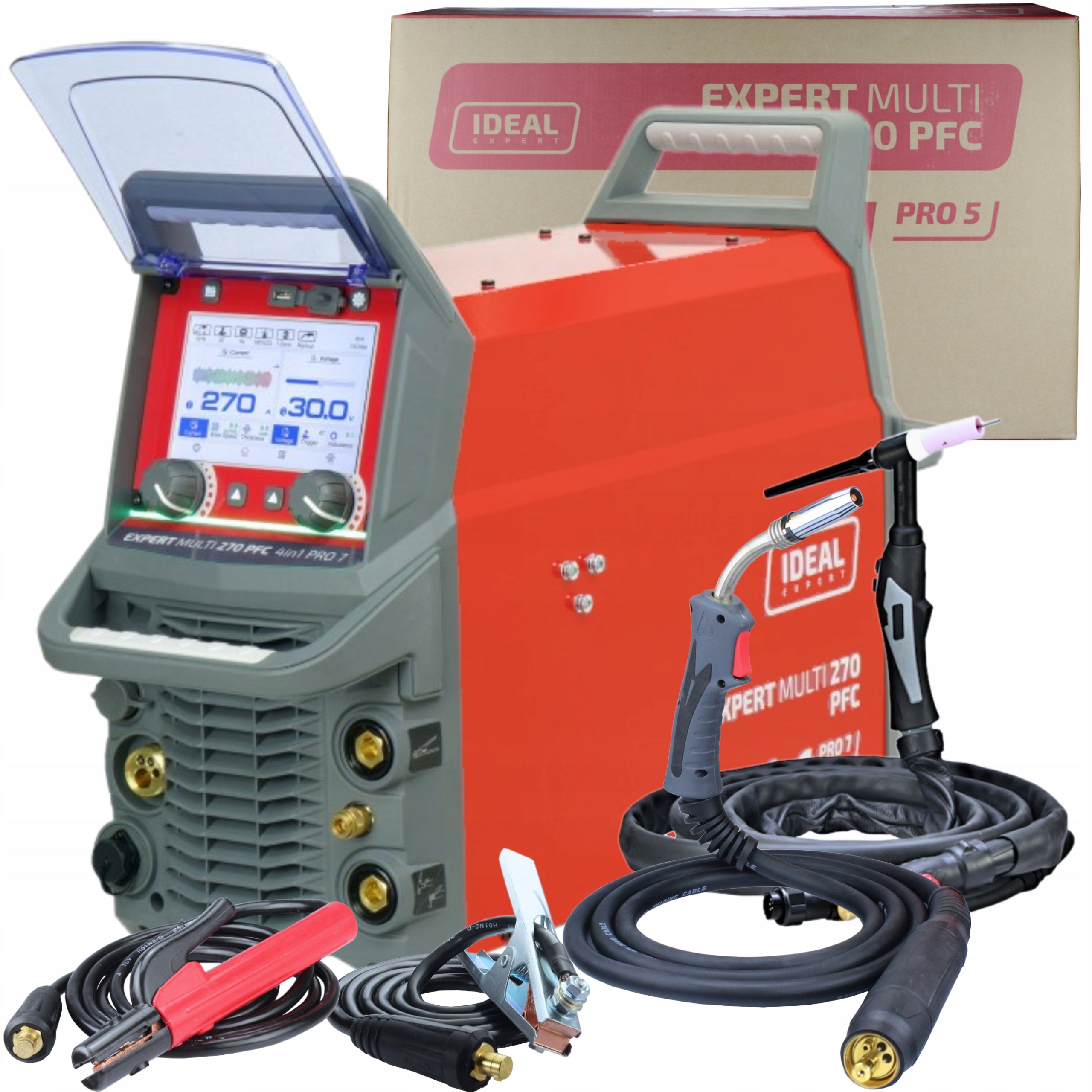 PROFESSIONAL MIG TIG WELDER AC/DC EXPERT MULTI 270 PFC 4in1 Pro7 IDEAL