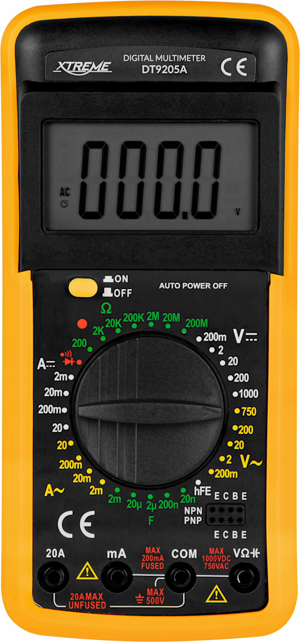 PROFESSIONAL MULTIMETER DIGITAL VOLTAGE CURRENT METER LCD TESTER SET Manufacturer code DT9205A