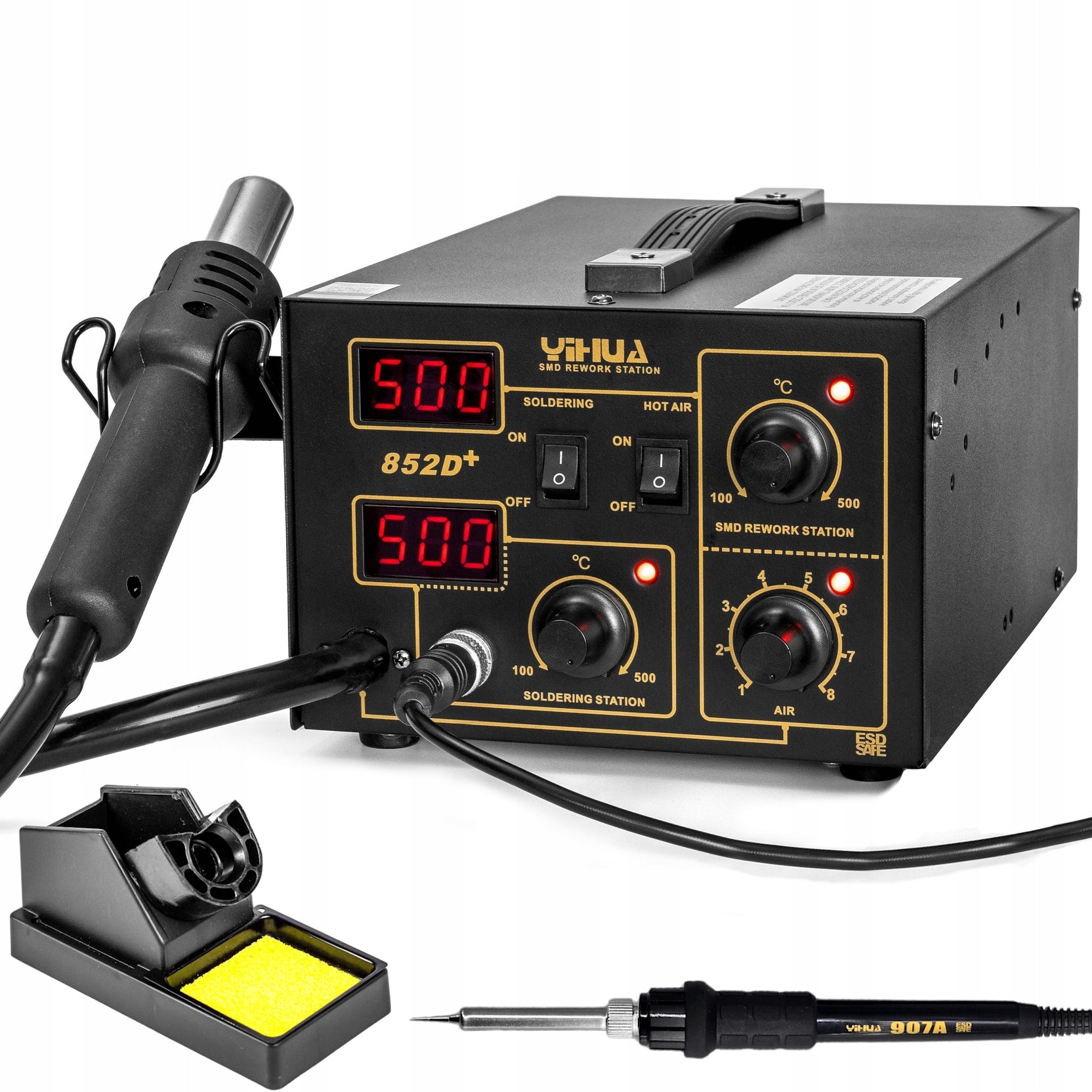 PROFESSIONAL PLASTIC WELDING MACHINE WITH DIAPHRAGM PUMP 20x PLASTIC HQ 852D+ Brand Yihua