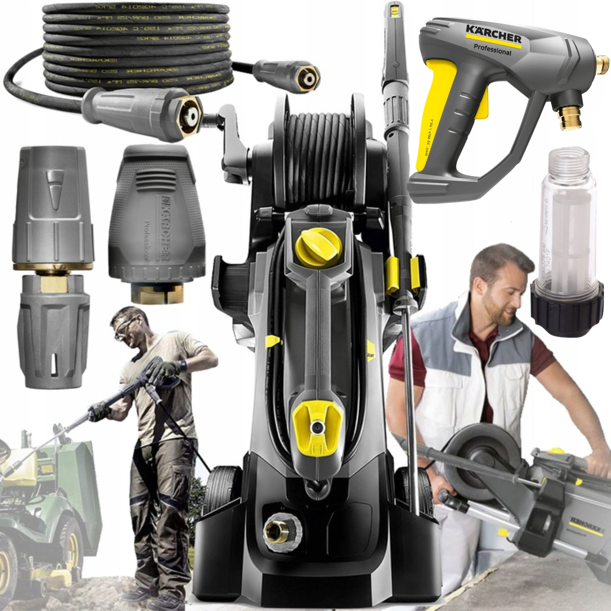PROFESSIONAL PRESSURE WASHER KARCHER HD 5/17 CX PLUS DRUM + NOZZLE SET