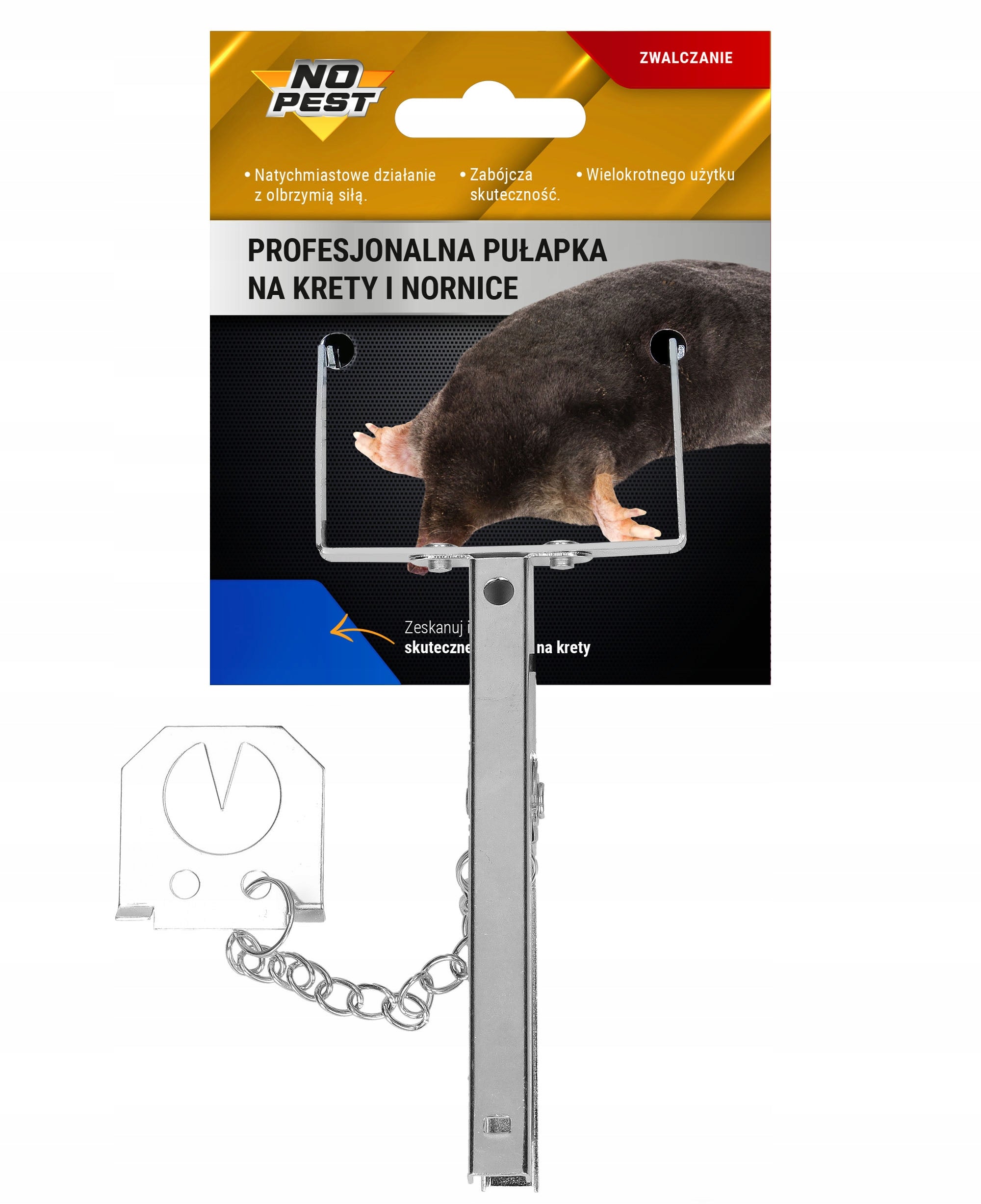 PROFESSIONAL SCISSOR TRAP FOR RODENT VOLES MOLES NO PEST MOLECATCHER Packaging status original