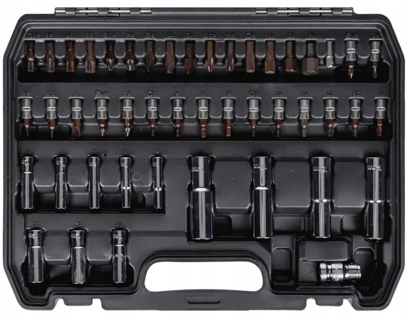 PROFESSIONAL SOCKET WRENCH SET 94 EL. 1/2" + 1/4" SUITCASE Brand Tirpartner