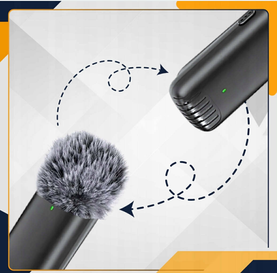 PROFESSIONAL USB-C MICROPHONE and iPhone 360° Sound Noise Cancellation KIT Packaging status original