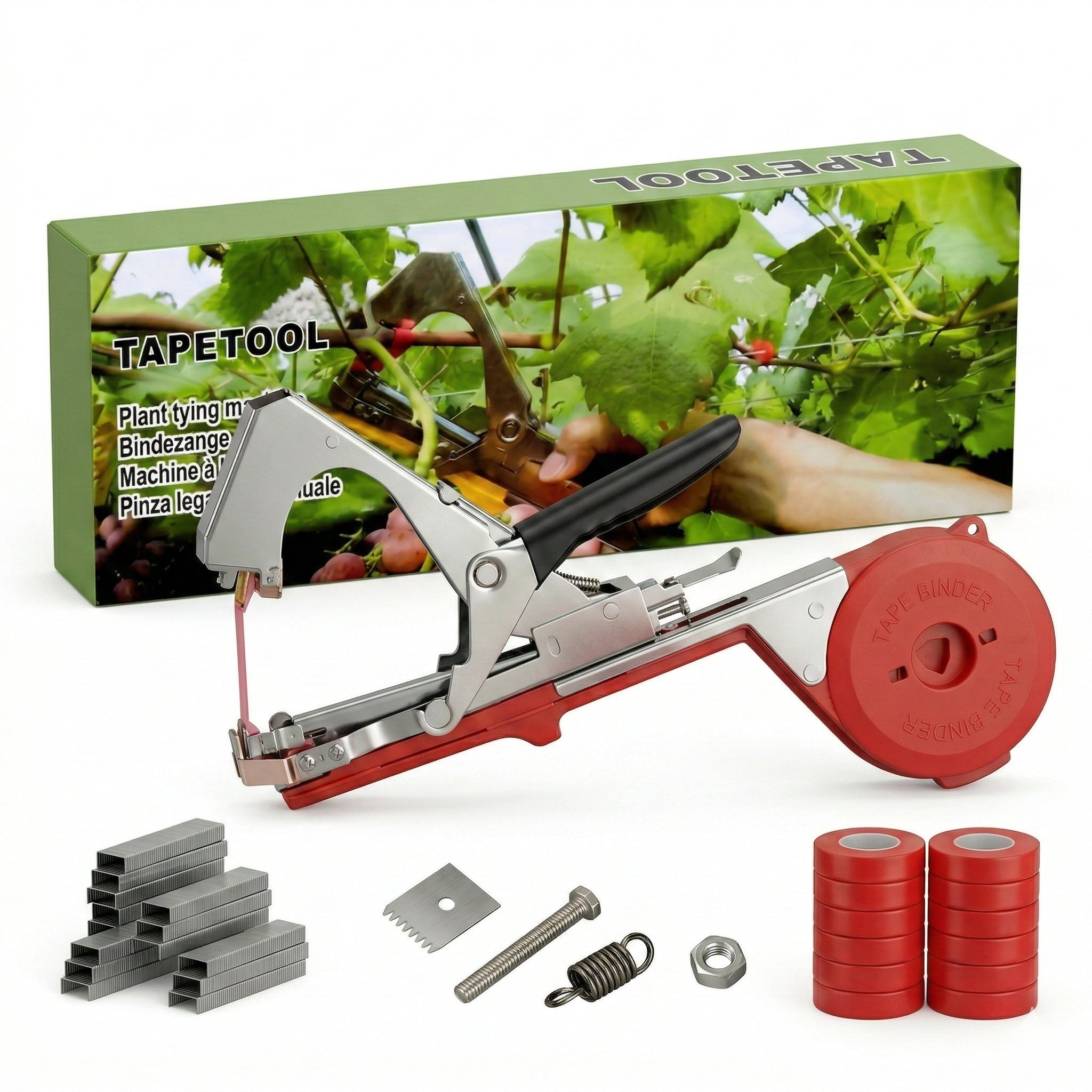 PROFESSIONAL WALLPAPER GARDEN STAPLER FOR PLANT BINDING Color orange