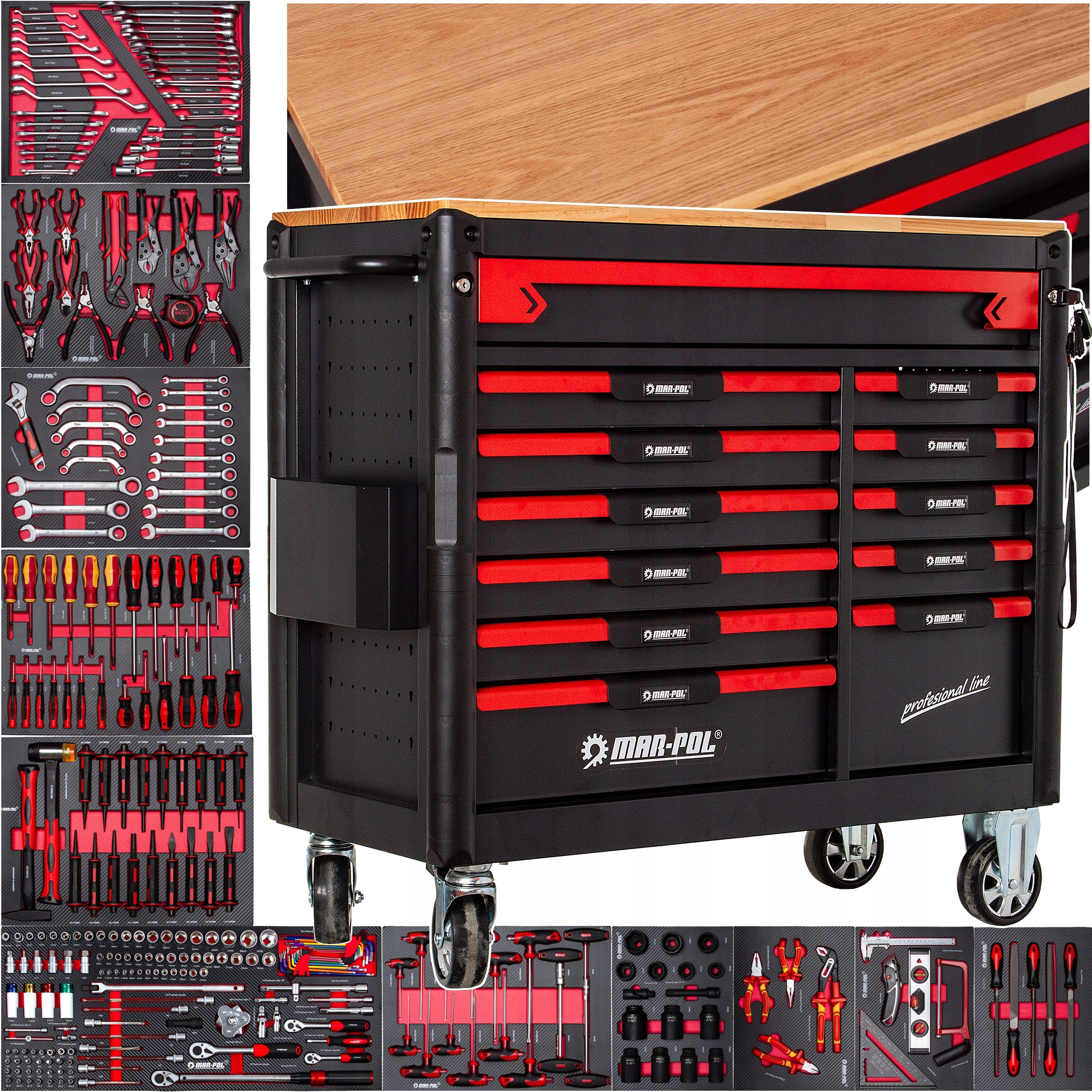 PROFESSIONAL WORKSHOP CABINET SERVICE TOOL Trolley 12 Drawers XXL