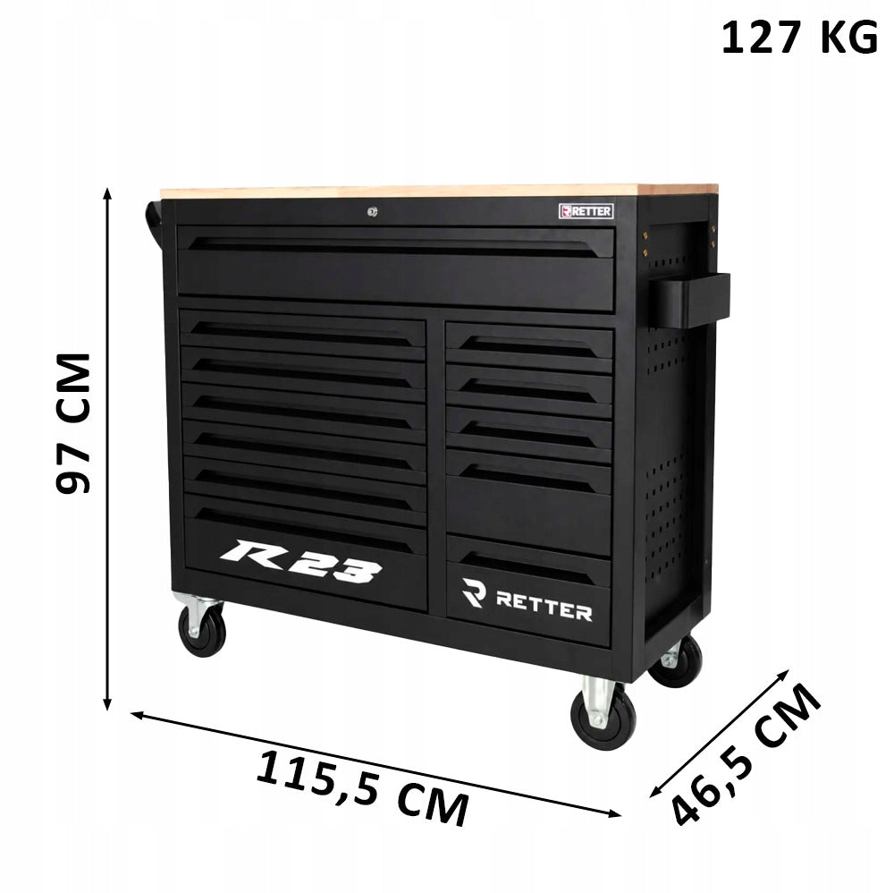 PROFESSIONAL WORKSHOP TROLLEY TOOL CABINET RETTER R23 372 TOOLS Packaging status original