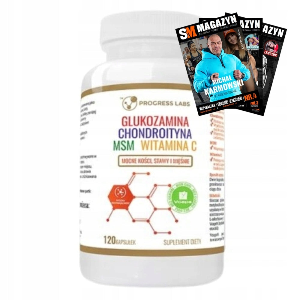 PROGRESS LABS BEEF GLUCOSAMINE CHONDROITIN MSM VITAMIN C 120 kaps