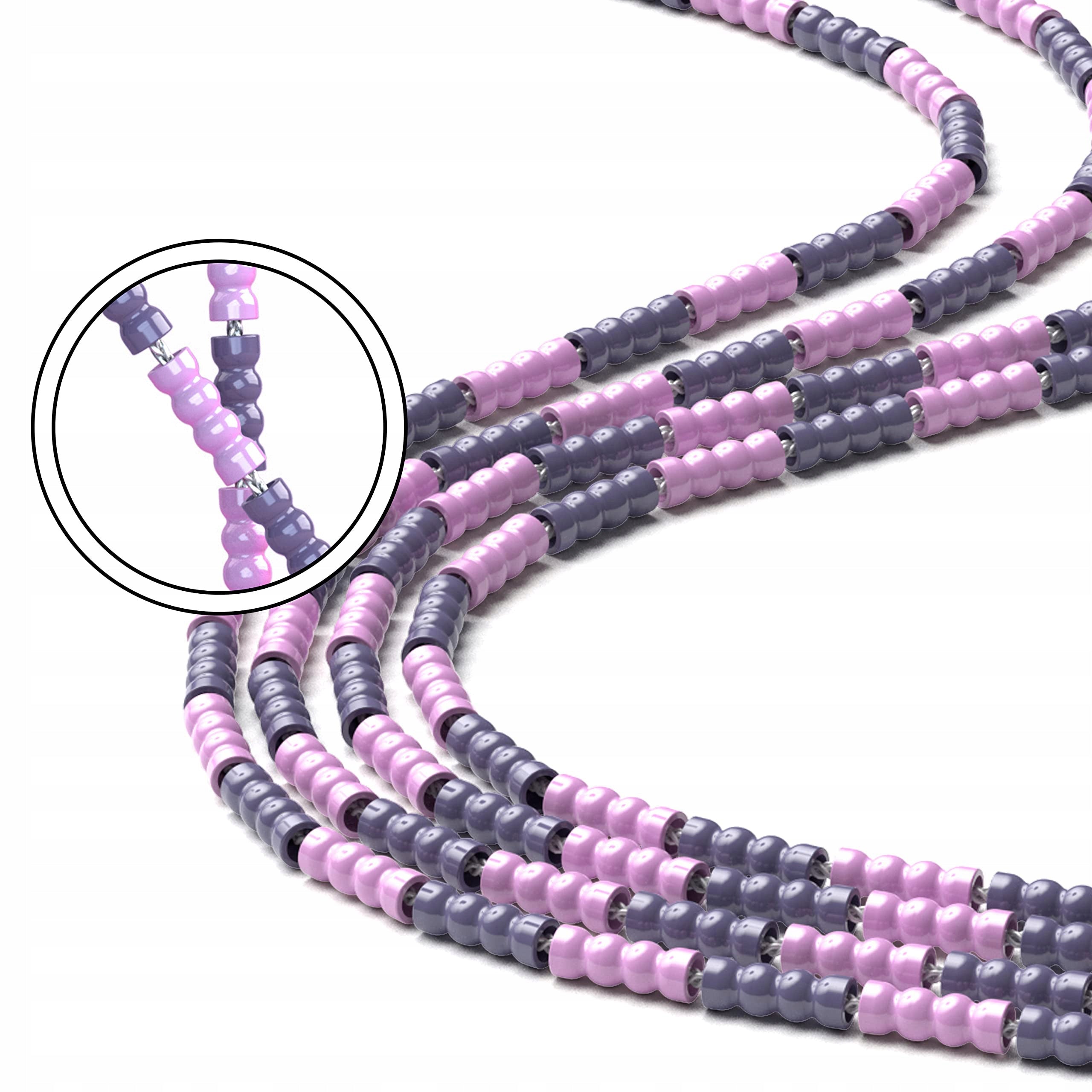 PROIRON Beaded Jump Rope for Children 2,8 m Purple-Pink Manufacturer code PRO-TS06-1