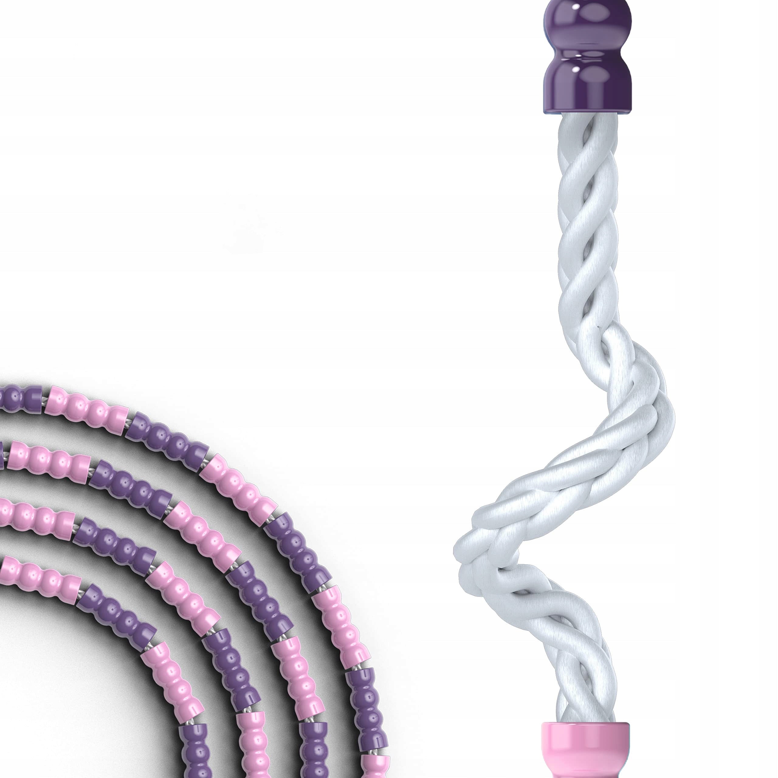 PROIRON Beaded Jump Rope for Children 2,8 m Purple-Pink Model Skakanka PROIRON koralikowa fioletowo-różowa