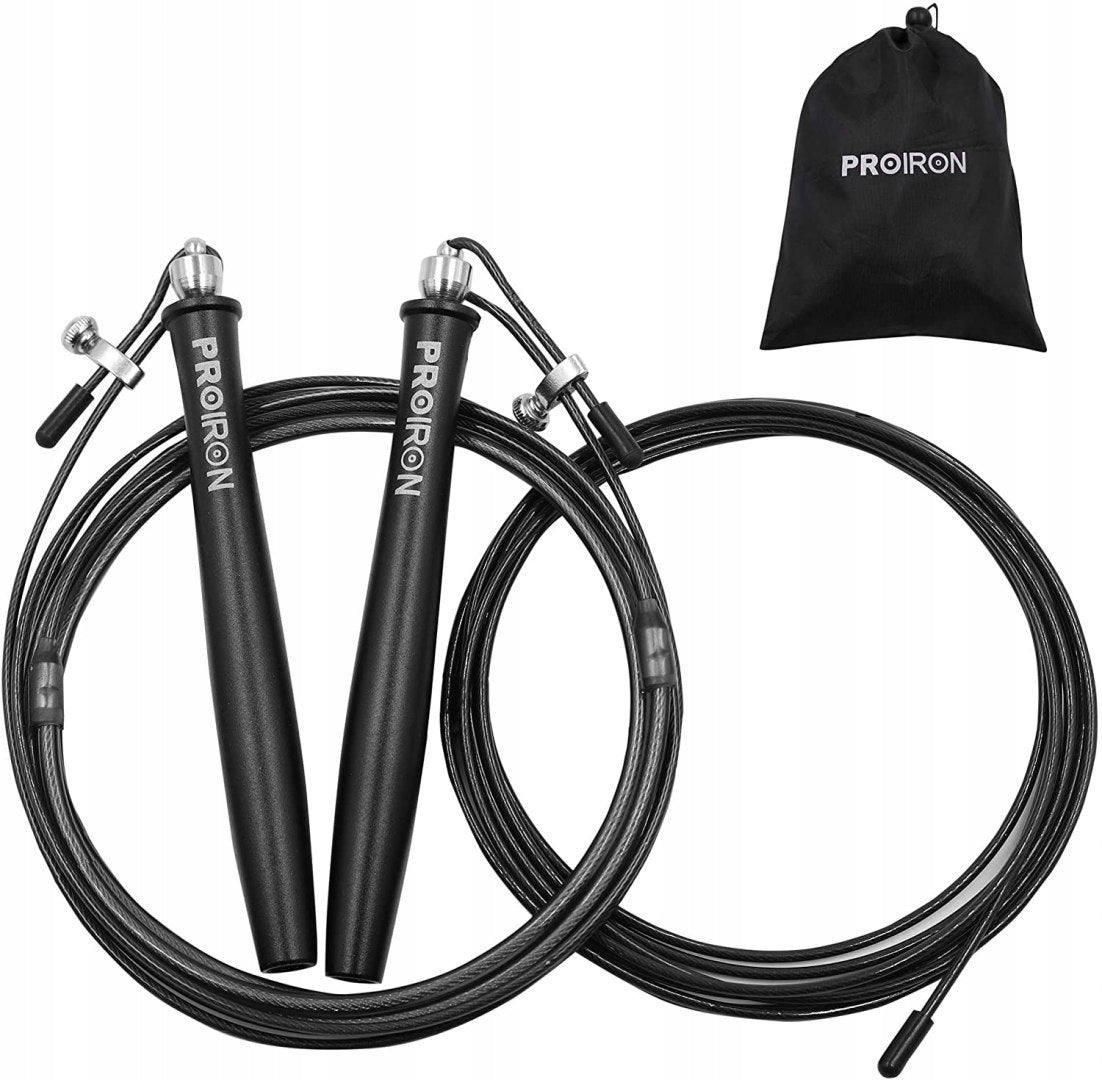 PROIRON STEEL JUMP ROPE ON BEARINGS ADJUSTABLE CROSSFIT BOXING 3M Brand Proiron