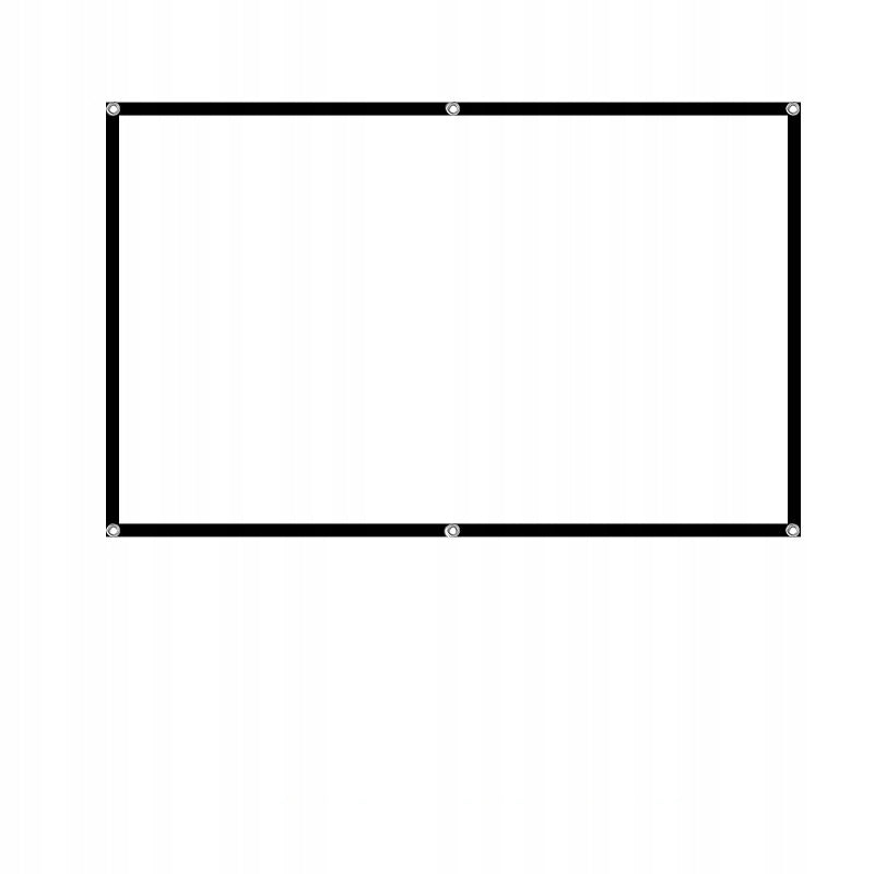 PROJECTION SCREEN 120 INCH 4K 16:9 SET HOOKS LINKS 265X150 HOME THEATER Model ZREE-HG11154