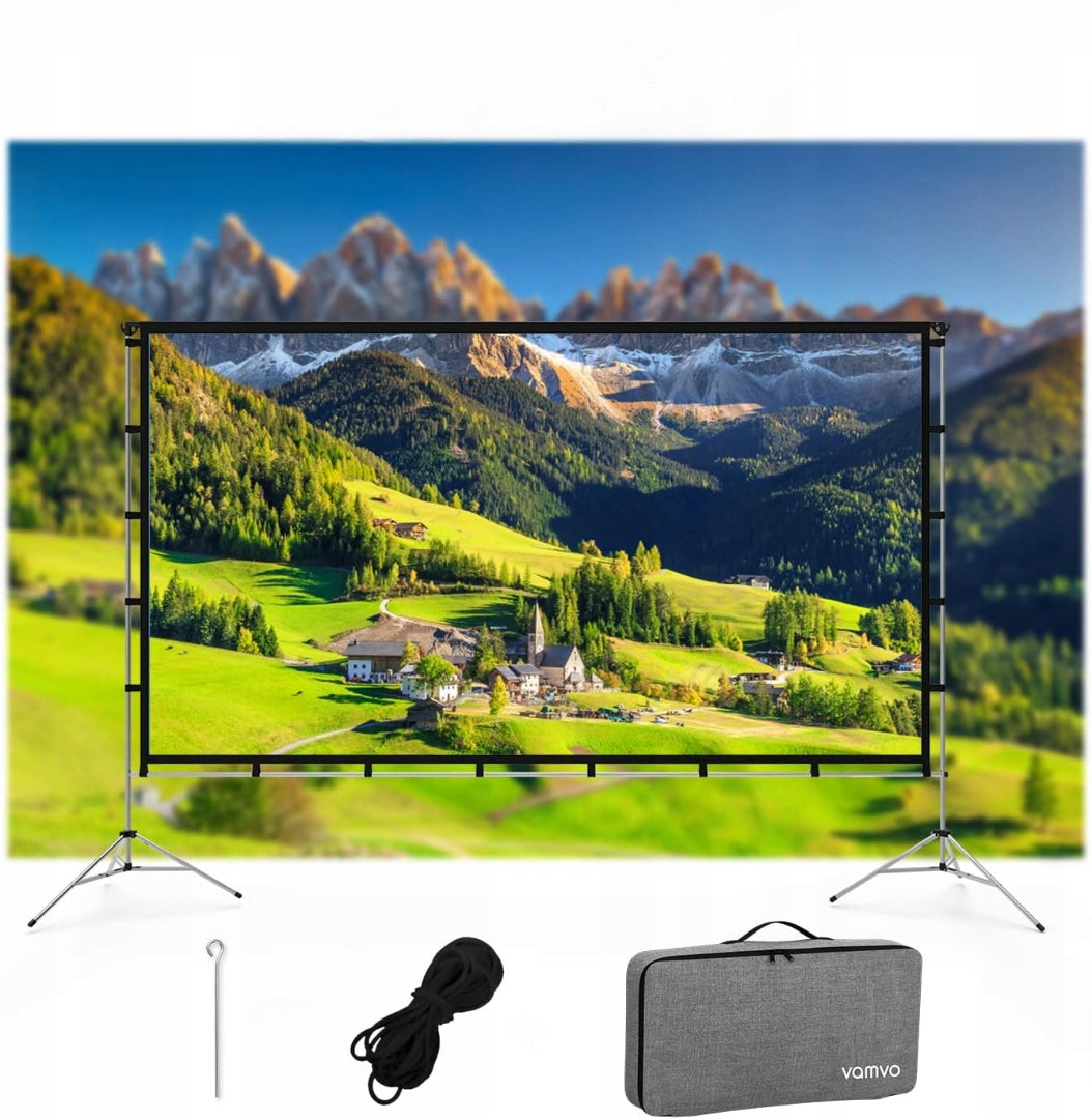 PROJECTION SCREEN BACKGROUND HOME CINEMA TRIPOD SET VANVO 120-INCH K Packaging status original