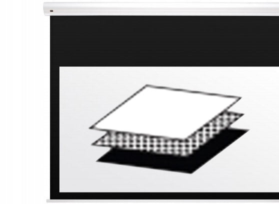 PROJECTION SCREEN KAUBER WHITE LABEL BLACK TOP 4:3 190x143cm MATT WHITE Packaging status original