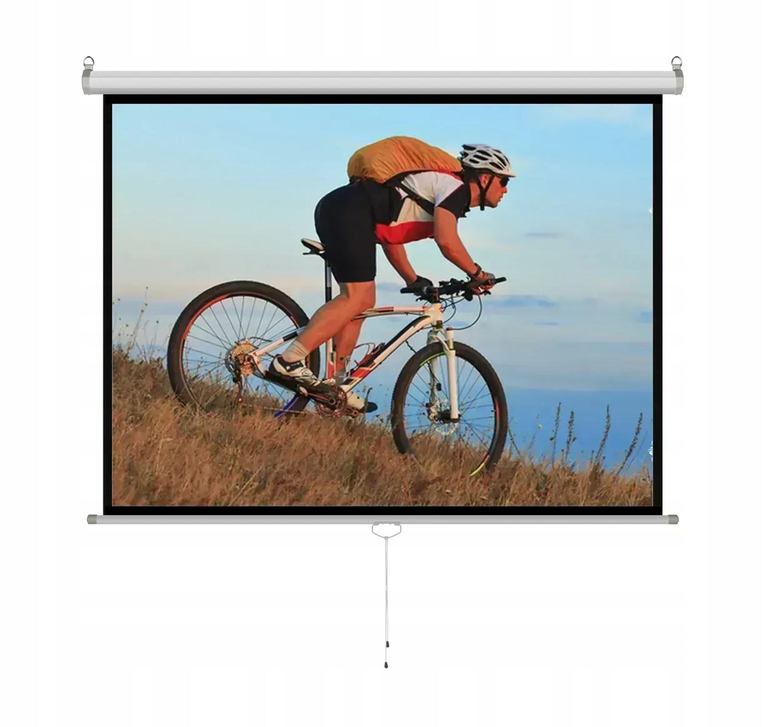 PROJECTION SCREEN SEMI-AUTOMATIC HANDHELD 100'' 203x152cm WALL CEILING