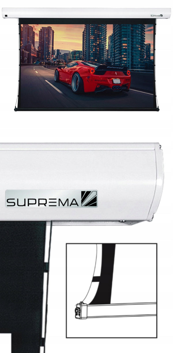 PROJECTION SCREEN TENSIONERS SUPREMA DRAKO 4:3 304x228cm MATT WHITE HD PRO Brand SUPREMA