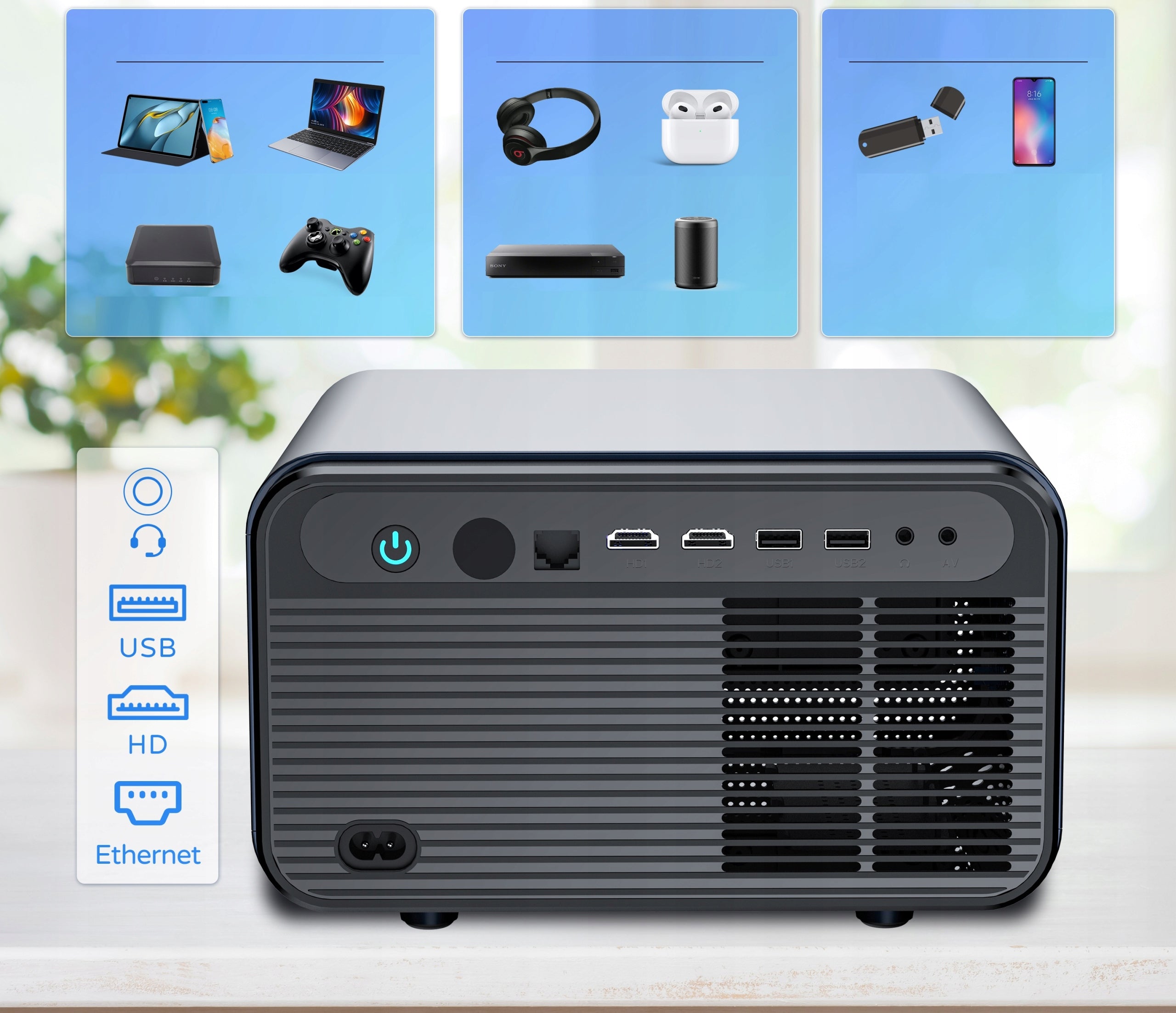 PROJECTOR 30000LM WIFI ANDROID SMART TV HERMETIC 4K AUTOFOCUS Manufacturer code Projektor Hermetyczny 4K WiFi Android full hd