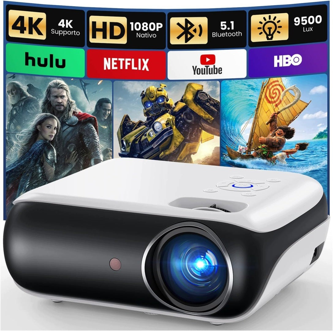 PROJECTOR 4K FULL HD 1080P HAPPRUN H1 BLUETOOTH PORTABLE HDMI USB Packaging status original