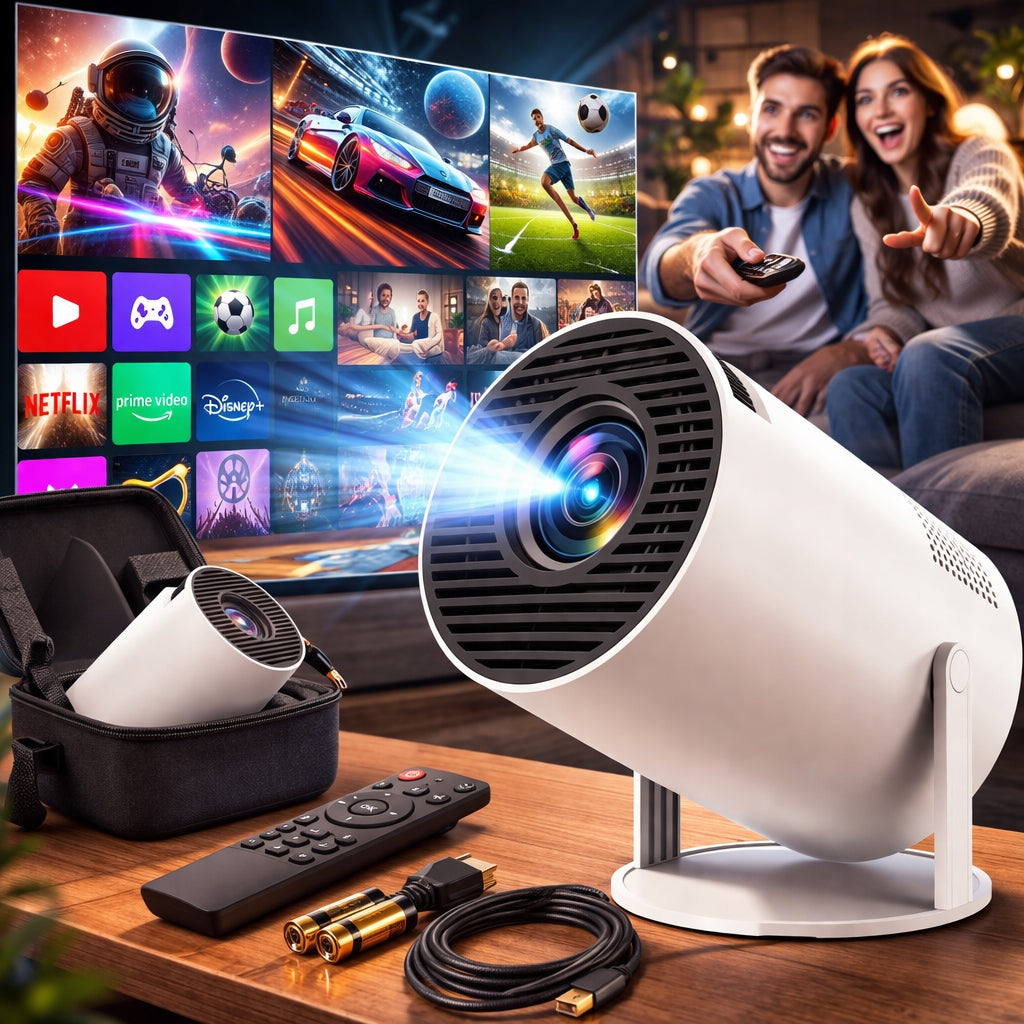 PROJECTOR 4K LED Android MINI SMALL ROTATING WiFi HDMI QUALITY