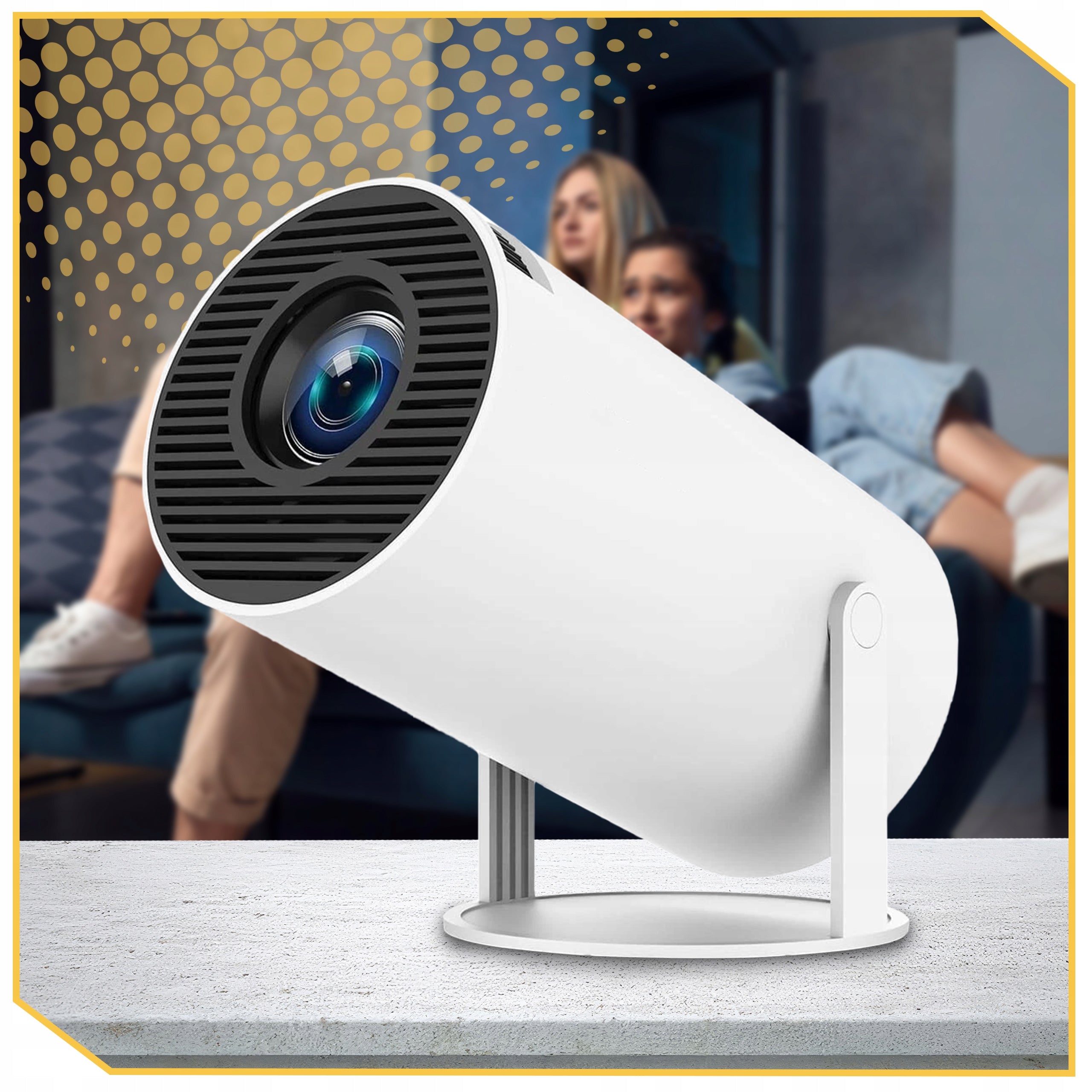 PROJECTOR 4K ROTATING PORTABLE LED WITH ANDROID WIFI SPEAKER SMALL Packaging status original