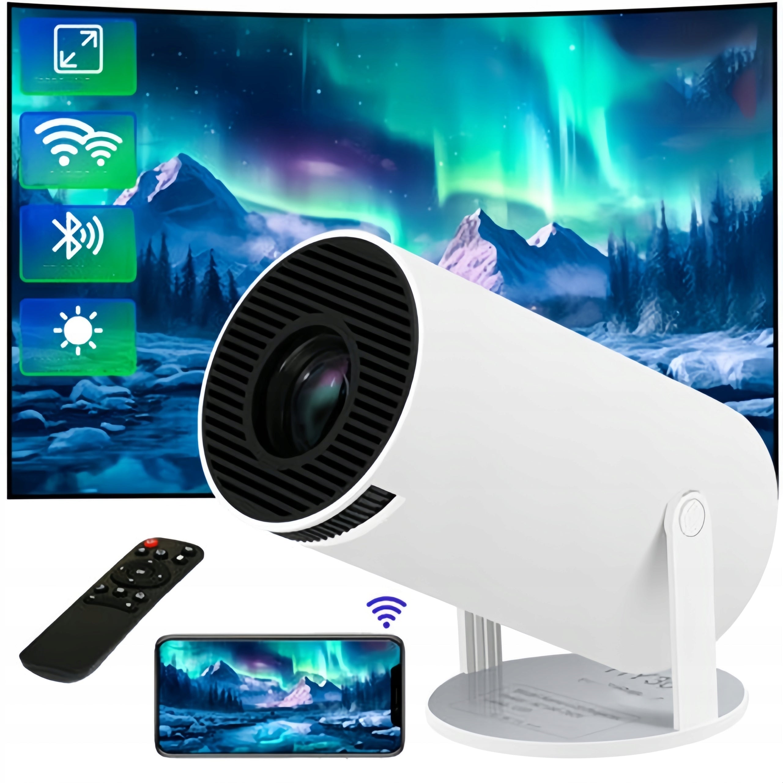 PROJECTOR ANDROID TV 4K WIFI FULL HD PORTABLE SMART SPEAKER Packaging status original