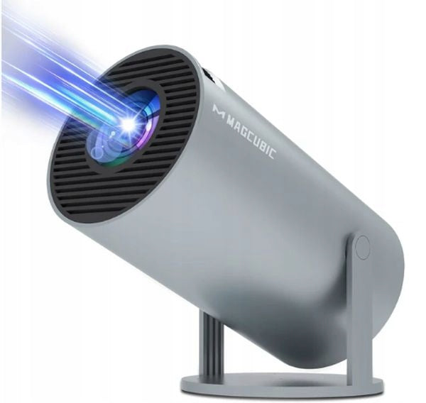 PROJECTOR ANDROID TV WIFI HD SMART ROTARY SPEAKER Grey HY300 PRO