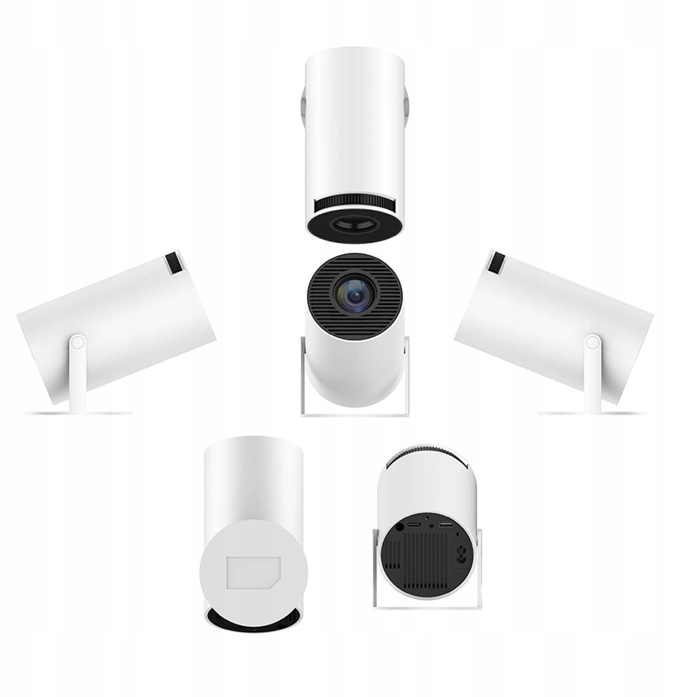 PROJECTOR ANDROID TV WIFI MINI 4K PORTABLE SMART ROTARY SPEAKER Packaging status original