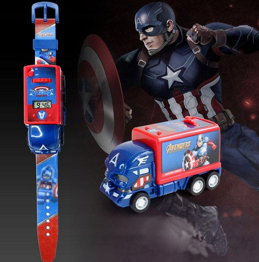 PROJECTOR CAPTAIN AMERICA CAR AUTO GIFT WATCH FOR KIDS Brand Skmei
