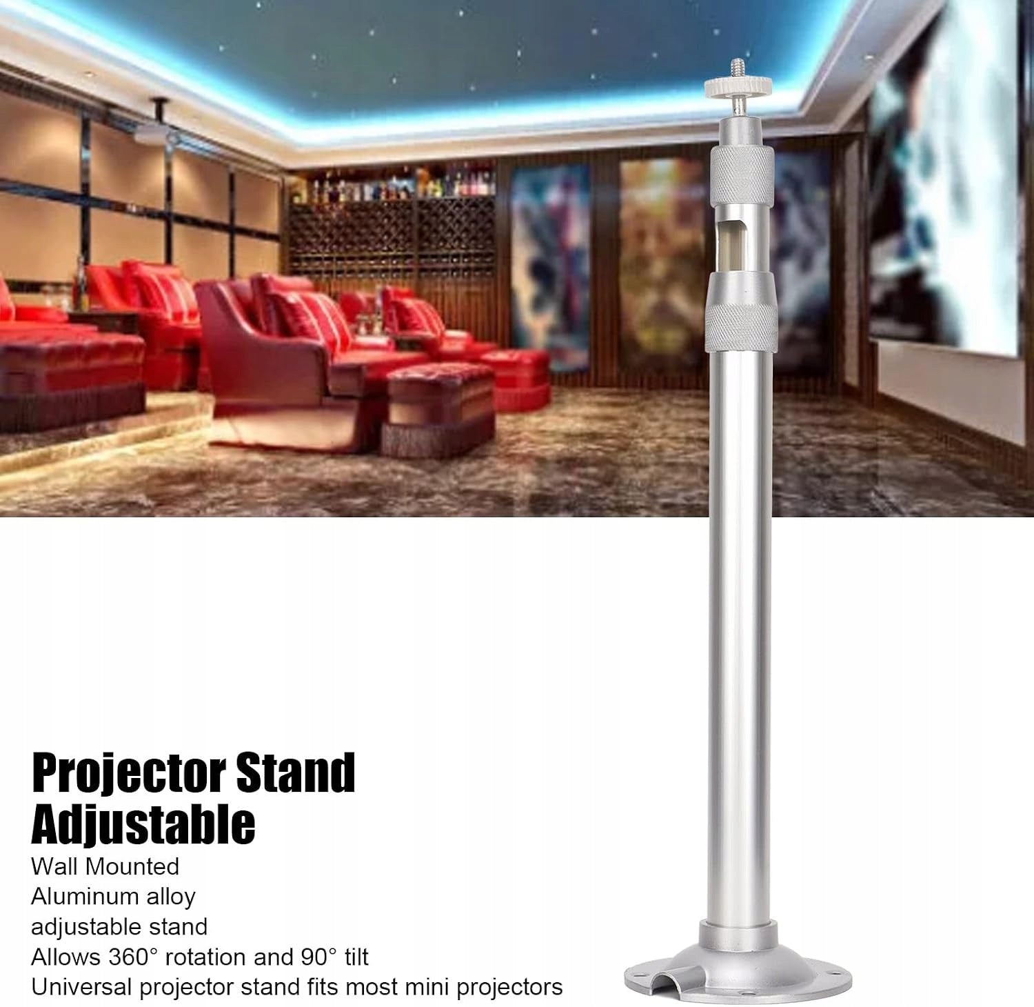 PROJECTOR CEILING MOUNT ADJUSTABLE 360° 5KG UNIVERSAL Manufacturer code UCHWYT PROJEKTOR SUFITOWY REGULOWANY 360