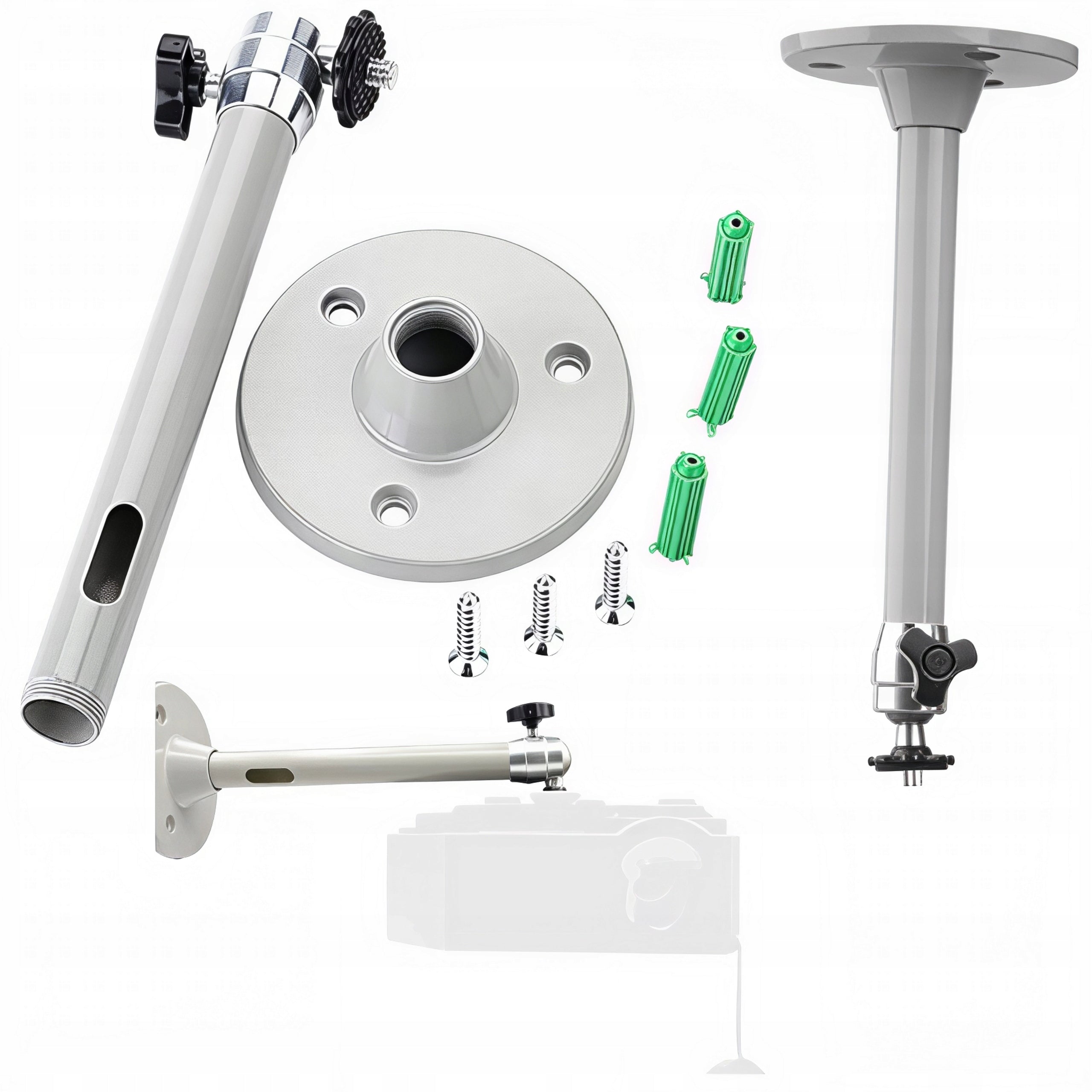PROJECTOR HOLDER Ceiling Wall SCREWED 1/4 6,25MM 360 DEGREE grey
