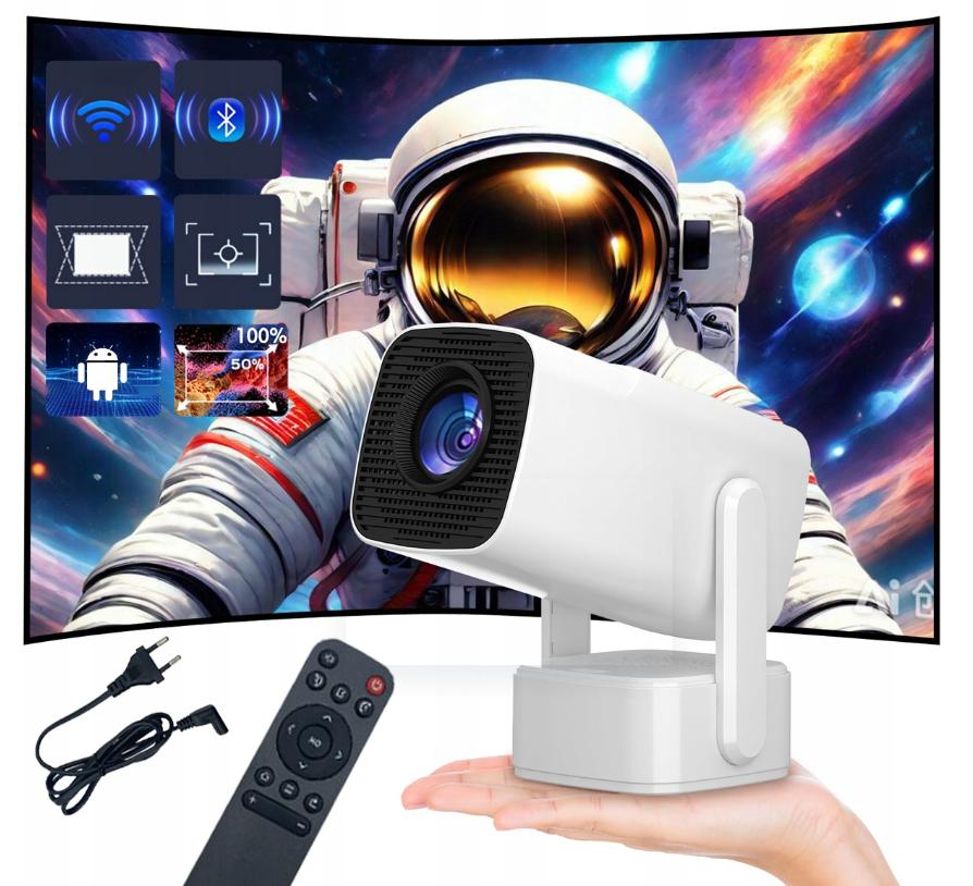 PROJECTOR HY300 ULTRA WIFI 4K SMART MINI PORTABLE ANDROID TV SPEAKER NEW Packaging status original
