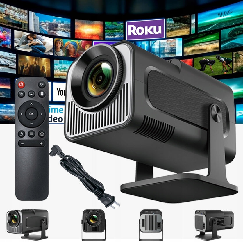 PROJECTOR HY320 ANDROID TV WIFI PORTABLE ROTARY SPEAKER UP TO 150"